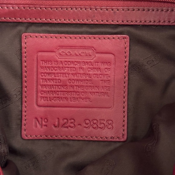 Vintage authentic red leather Coach backpack with gold hardware. - Picture 2 of 9